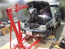 エンジン換装してミッション搭載かんりお