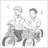 原付と自転車の併走