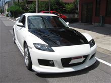 カーボンボンネット　透かし塗装　クリアーハゲ修復　RX-8　愛知県豊田市　倉地塗装　KRC