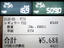 エアウェイブ燃費報告8/29