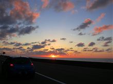 Ｒ８から見る夕日