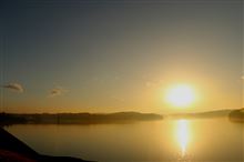 狭山湖夕景と日の出