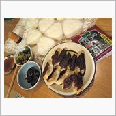 今夜は△オムスビと餃子