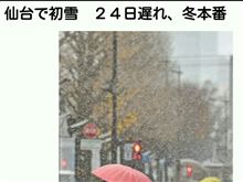 初雪でした！