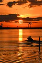 大田区の夕日