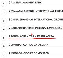F1 calender 2015