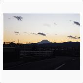 夕暮れ富士山