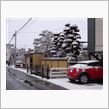 お向かいさんのMINIも雪化粧！