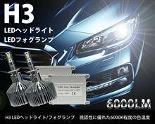 REIZ TRADING 　ＬＥＤヘッドライト・フォグ　６０００ルーメン　Ｈ３♪