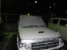 初雪の京都市内。