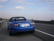 冬の海岸線沿いオープンドライブ 九十九里道路
