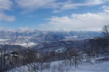 斑尾の雪道。