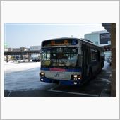 福知山駅前にて。