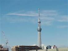 青空の中に、そそり立つ「東京スカイツリー」