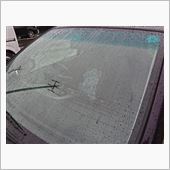 ガラスに撥水施行