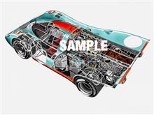 このフォードGT40のアートはガルフの正式ポスターになりました。 このフォードGT40のアートはガルフの正式ポスターになりました。