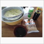 蒸し暑い日の昼食。