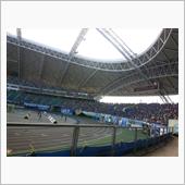 サッカー観戦。