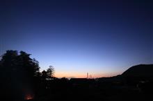 夕暮れと焚き火