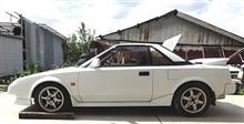 AW11・フロントショック交換