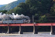 川根温泉から大井川鐵道を望む