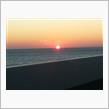 太平洋に沈む夕日。
