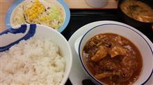シャンピニオンソースハンバーグ定食@松屋