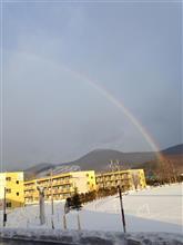 A rainbow in the morning．