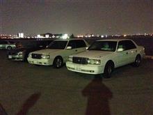 夜中のナナガンでクラウンセダンとのオフ会