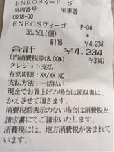 2016年、初給油。