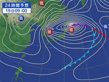低気圧接近、思ったよりは降らず