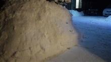 カーポートの雪降ろし＆庭の雪かき完了