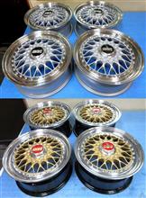 BBS-RS15インチ100-4H（国産RSとドイツ製RS）のリフレッシュ・リメークx2台