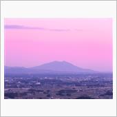 夕焼けと朝焼け、里山からの風景