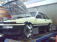 AE86トレノ、緊急車高調交換！