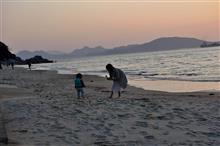 夕暮れの海