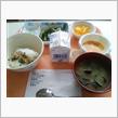 曇り空のなかで朝食かぁ