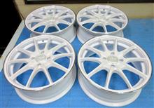RAYS/G25/16インチ/パウダー3コートによるパールホワイト&フランジポリッシュ RAYS/G25/16インチ/パウダー3コートによるパールホワイト&フランジポリッシュ