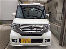 N-BOXカスタム今年初洗車(・ω・)ノ