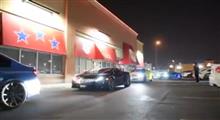 レストランとスポーツカーオーナーがトラブル。店の前に車を並べて空ぶかしで嫌がらせを行う動画