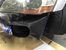 ☆　札幌のクルーズ エボ９ オイルクーラーダクト製作左側　☆　