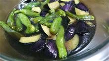 夏野菜なししとうと茄子を揚げびたしで！