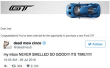 デッドマウスがフォードGT購入権に当選。やはり有名人やVIP顧客しか購入できない？