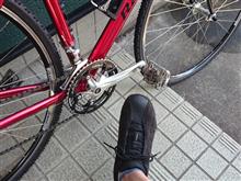 自転車で