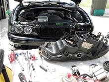 BMW E39 光軸調整ロッド交換とヘッドカバーガスケット交換他