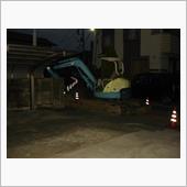 道路（側溝）工事の為。
