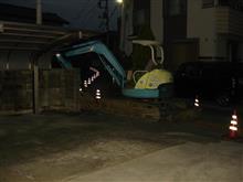道路（側溝）工事の為。
