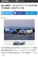 VW 8月の販売台数は前年同月比33％減少