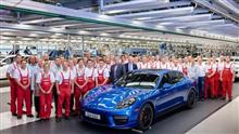 ポルシェ・パナメーラ初代が7年の生産に幕。165,403台目、最後のパナメーラGTSがラインオフ
