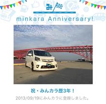 祝・みんカラ歴3年! 祝・みんカラ歴3年!